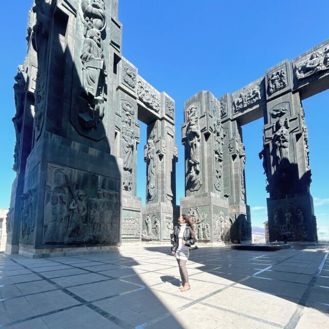 In awe of this structure that makes you feel some places are just so enormous by itself! 

Chronicles of Georgia! A must visit when in Tbilisi! 

#travelgram #instatravel #instapic #travelblogger #followme #travelblogger #neverstopexploring #traveldiaries  #wanderlustsoul #globetrotting365days #globetrottinggirl #follow365days #worldtraveller #girlwhotravels #mountains #travelindia #weekend #wanderlustsoul #photooftheday #instaphotography #trails #exploring #Georgia #chroniclesofgeorgia